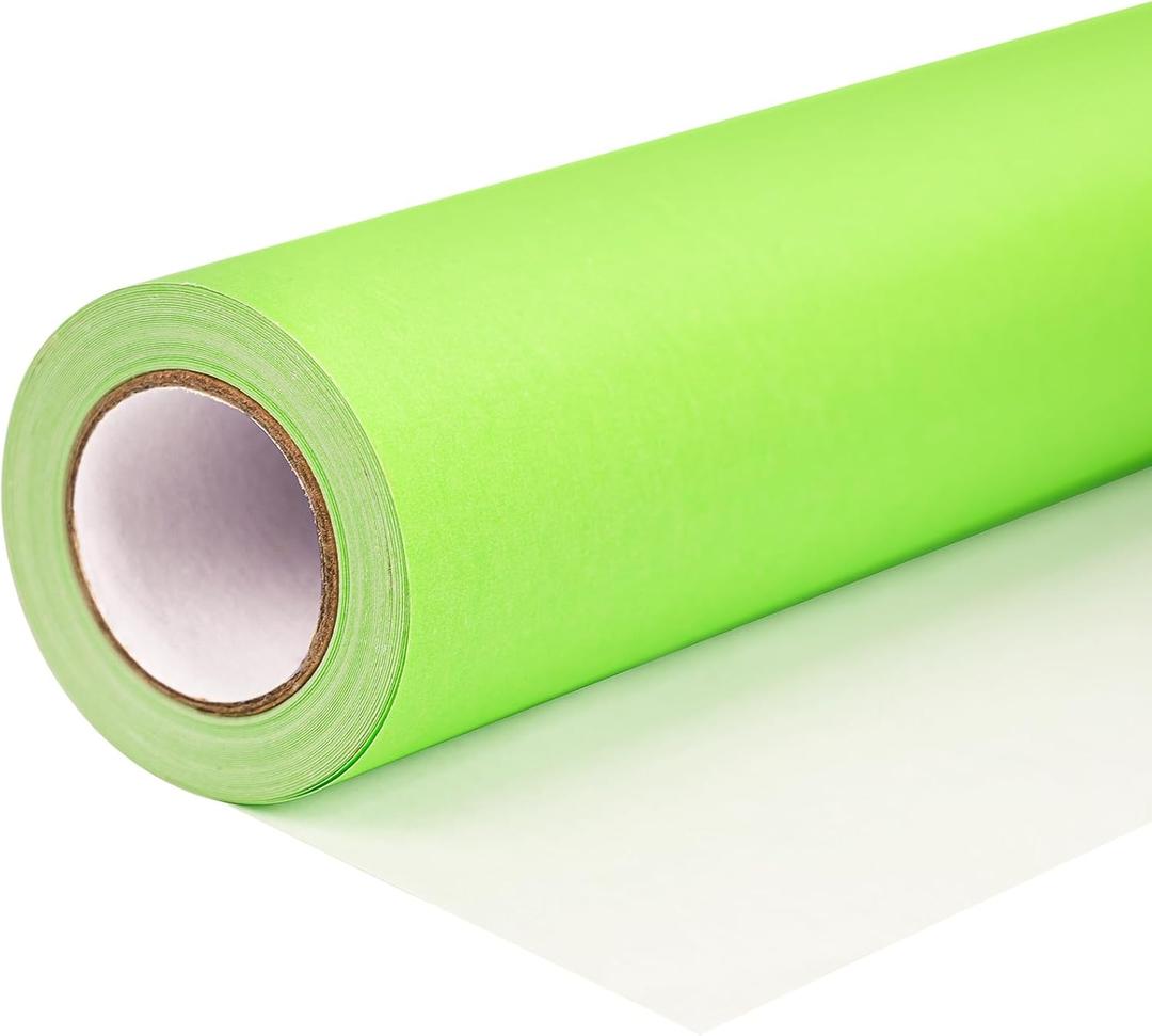 VGOODALL Kraft Wrapping Paper Roll, 32.8Ft. Kraft Paper for Packing Gift Wrapping Parcel Wall Art Crafts Bulletin Boards Floor Covering Light Green