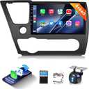 DSP 32EQ 4G 64G Radio for Honda Civic 2013-2017 Car Stereo with Wireless CarPlay/Android Auto/9inch 1280x720P IPS Touchscreen/Bluetooth 5.0/GPS/WiFi/MirrorLink/IP69k AHD Backup Camera