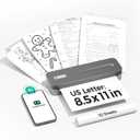 P1 Pro Thermal Printer, Large Format Portable Bluetooth Inkless Printer with 1 Roll Paper 8.5x11 Inch, Compatible with iPhone  Computer,Home Office Essentials