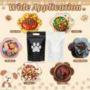 Gersoniel 50 Pcs Paw Dog Treat Bags Gift Bags with Window Resealable Stand up Plastic Zipper Pouches for Canine Delights or Dog Party Supplies, 5.5 x 8.6 inches (Black and White)