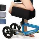 Knee Scooter Cushion Cover - Soft and Comfortable Knee Scooter Pad with Removable 2'' Thick Memory Foam Cushion (Black)