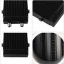 Universal Dual Pass Bar & Plate Oil Cooler Large and Screws Black