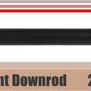 24 INCH Ceiling Fan Downrod With Extended Wires,1 inch Outside Diameter, Extension Rod Only Ceiling Fans Compatible, Not Threaded(Black)