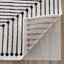 Rugshop Cushioned Thick Rug Pad Gripper for Hardwood Floors, Under Carpet Anti Skid Pad, Non Slip Rug Pads for Area Rugs 9' x 12' Cream