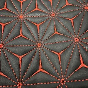 Quilted Foam Vinyl Fabric King Crown Classic Pattern with 0.23" Sponge Backing Faux Leather Fabric for Car Headliner, Furniture Upholstery, Headboards,Diamond 2" x 3" (Triangle)