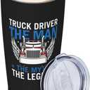 PIOYE Truck Driver Gifts for Men, Trucker Driver Tumbler 20oz, Truck Drivers Appreciation Gifts Stainless Steel Insulated Travel Coffee Mug Cup for Men Dad Husband Birthday Christmas Father's Day