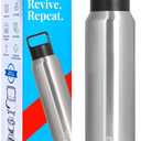 Sports Water Bottle Stainless Steel 27 Oz Leak Proof Gym & Sports Bottles for Men & Women Double Walled & Vacuum Insulated With Dishwasher Safe (SILVER)