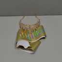 Birthday Tiara Crown with Sash for Women, Headband Hair Accessories for Wedding Party Costume (C - #2 Gold white)