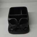 Universal Big Center Console for Cars, Trucks, Minivans, SUVs, Car Console Organizer with 2 Adjustable Cup Holders, Seatbelt for Secure Hold Car Seat Organizer, Truck Floor Console (Black)