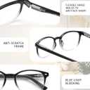 JOLISU 5 Pack Reading Glasses For Women, Blue Light Blocking Computer Reader Spring Hinge Eyeglasses