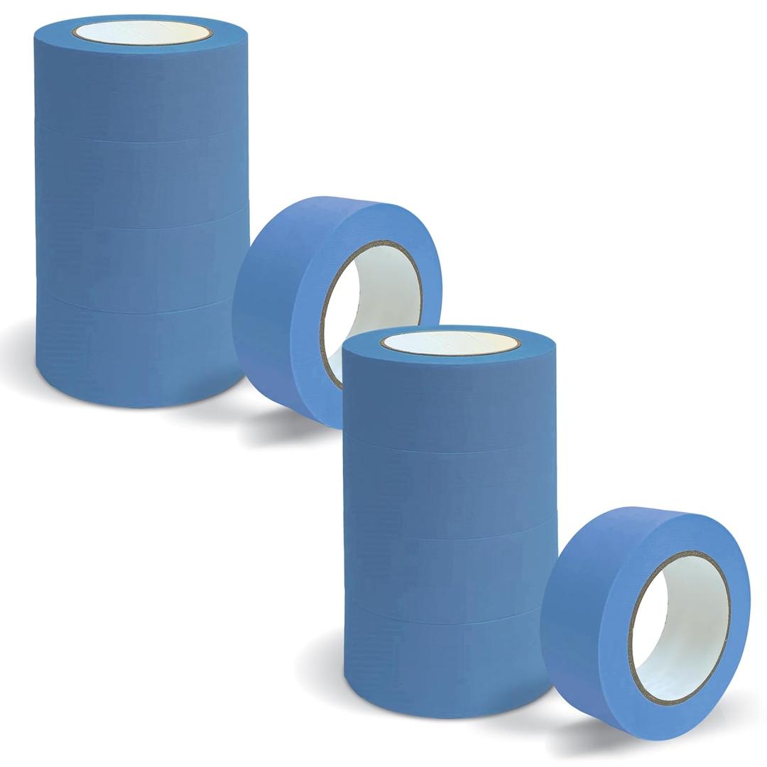Better Office Products Blue Painters Tape, 2 Inch x 55 Yards, Bulk 10 Pack, Adhesive Painting Tape, Bulk Pack General Purpose Masking Tape, 10 Rolls x 55 Yards, 550 Total Yards