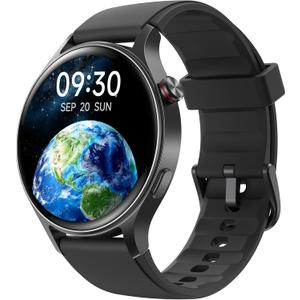 Fitpolo Smart Watch for Men Women,1.3" AMOLED Touchscreen Fitness Tracker, Make/Answer Calls, Heart Rate SpO2 Monitor, 3ATM Waterproof, Sleep & Activity Tracking Smartwatch for Android Phones iPhone