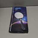 Large Magnifying Glass with Light - 5.5 Inch Handheld Magnifier with 10X 25X 45X Magnification & 3 LED Lights Lighted Magnifying Glass, Magnifying Glasses for Close Work Reading for Seniors Kids (Black)