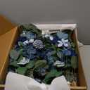 Ling's moment 17.5" Tall Standing Artificial Flowers Arrangements 4pcs Fall Wedding Aisle Runner Chair Decorations Dusty Blue & Navy Centerpieces for Ceremony Reception Rose Floral Party Outdoor