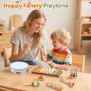 Baby Musical Instruments Set, Montessori Wooden Toys for Toddlers 3+, Neutral Colors Percussion Instruments with Xylophone, Maracas & Tambourine for Kids Preschool Educational and Birthday Gifts