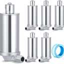 Gisafai 6 Pcs Steam Radiator Air Vent 1/8 in Mip Adjustable Angle Mount Vent Valve Ptfe Industrial Sealant Tape for Furnace Steam Heat Regulator Valve Radiator Heating System Chrome Plated Steel