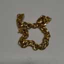 Gold Dog Chain Collar Walking Metal Chain Collar with Design Secure Buckle,18K Cuban Link Strong Heavy Duty Chew Proof for Medium Dogs(19MM, 18")