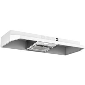 FIREGAS Range Hood 36 inch Under Cabinet, Ducted/Ductless Convertible Kitchen Hood, White Painted Stainless Steel Vent Hood with LED Light,2 Speed Exhaust Fan