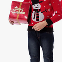 Marvmys Family Matching Christmas Sweater Round Neck Snowman Ugly Knitted Sweater Pullover for Men Women, L