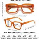 Readers for Women Fashion Style Square Reading Glasses with Spring Hinge Blue Light Blocking for Men Ladies