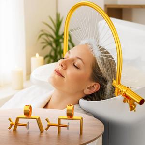 Portable Head Spa Waterfall Equipment, Adjustable Shampoo Bowl Water Circulation Rack, Scalp Massage Water Outlet Basin Attachment Rack for Salon and Home.