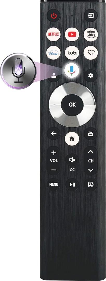 Replacement Smart Remote for Hisense TV Remote Control, Voice, Mic, Bluetooth, Univeral for Hisense Google U6, U7, U8, A7 Series Mini-LED ULED 4K UHD Smart TV, Android TVs