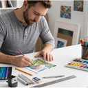 Crescent Creative Illustration Board 16x20, 3 Sheets, Cold Press Surface for Colored Pencil and Graphite | Acid-Free, pH Neutral, Rigid Medium Weight Board