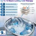 Ice Machine for Knee After Surgery, Portable Cold Therapy Machine with Programmable Timer, Knee Replacement Recovery System for Pain Relief w/Compression Pad for Shoulder, Hip, Back and Ankle