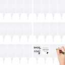 Youyole 200 Pieces Plastic Tags Waterproof Plastic Seal Shipping Tags Logistics Use Big Sign Tie Large Label Tie 250 mm Total Length (White, 2.28 x 3.94 Inches)