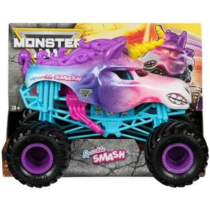 Monster Jam Sparkle Smash 1:24 Scale Official Monster Truck, Die-Cast Vehicle with Realistic Details and BKT Tires, Collectible Toy Truck for Kids Ages 3 and Up by Spin Master