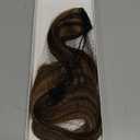 Hairro 5PCS 7 Clips In Human Hair Extensions Clip on Hairpieces For Short Bob Hair Highlight Small Clip Ins 36g 10 Inch #2RP6 Dark Brown Mix Light Brown