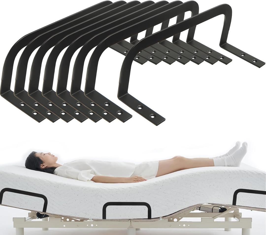 Mattress Retainer Bar Bracket Holder(H3.5) 8Pcs - Keeps Mattresses from Sliding, Suitable for Platform Beds, Adjustable Beds, RV Mattresses, 3.5In-8Pcs