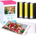 Compatible with Canon Selphy CP1500 CP1300 Ink and Paper, 4x6 Inch KP-108IN KP108 for Selphy CP1500 CP1300 CP1200 CP1000 CP910 CP900 CP810, 100mm x148 mm (3 Ink +108 Sheets Photo Paper)