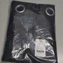 NICETOWN Pitch Black Solid Thermal Insulated Grommet Blackout Curtains/Drapes for Bedroom Window (2 Panels, 42 inches Wide by 63 inches Long, Black)