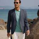 GRACE KARIN Mens Blazer Sport Coats Casual Lightweight 2 Button Sports Coat and Blazers Suit Jacket (X-Large, Dark Blue-b)