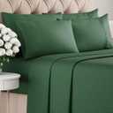 Cal King 6 Piece Sheet Set - Comfy Breathable & Cooling - Ultra-Soft Hotel Luxury Bedding Set w/ 8-16 Inch Deep Pockets - 1 Flat & 1 Fitted Sheet & 4 Pillowcases - Wrinkle Free & Easy Care - Emerald
