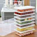 Kitchen Refrigerator Organizer, Fridge and Freezer Storage Trays Large+Food Containers with Lids L1(6P)+L2(2P), Set of 9, Premium A