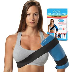 ComfiLife Ice Packs for Injuries  Reusable Hot and Cold Pack with Wrap  Soft Gel Ice Packs for Back, Shoulder, Hip, Knee, Elbow, Joint Pain Relief  Heat & Cold Therapy (Large (Pack of 1))