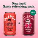 OLIPOP Prebiotic Soda Pop, Cherry Cola, Pantry Pack Packed with Prebiotics, Fiber, and Botanicals, Gluten Free, GMO Free, 12oz (12-Cans) (EXP 08/15/27)