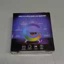 Mini LED Table Lamp with 4-in-1 Wireless Charger, Night Light, Sunrise Alarm Clock, Bluetooth Speaker, Smart Atmosphere Table Lamp for Bedroom, Office, Home Decor (Black)