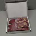 FEIYI 20 PCS Favor Boxes, 3 In 1Burgundy Candy Boxes with Floral Decor, White Thank You Tags Gold Foil Print Gift wrapping for Wedding, Baby Shower, Birthday, Decorations Party - 2.55x2.55x2.55