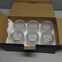 Vintage Glassware Drinking Glasses Set of 6,12 oz Hobnail Glass Cups,Embossed Clear Water Tumbler,for Beer,Cocktail,Whiskey,Juice and Various Mixed Drinks- 1 Cleaning Brush