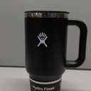 Hydro Flask Travel Tumbler with Handle, Lid and Straw - Insulated Stainless Steel in 32 Oz Black