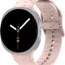 No Gap Sport Band Compatible for Samsung Galaxy Watch 8 40mm 44mm/Galaxy Watch 8 Classic 46mm, Silicone Corrugated Strap Women Men 