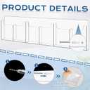 Sherr Acrylic Brochure Holder Wall Mount with Removable Adjustable Dividers, 6/ 3 Pockets Large Capacity Literature Display Stand for 4''x 9'',8.5''x11'' Pamphlets, 26.7''x7'' for Office Hotel Lobby