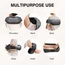 Nekteck Shiatsu Neck Back Massager with Heat for Pain Relief Deep Tissue, Electric Kneading Shoulder Massage, Relaxation Gifts for Him Her, (FSA Eligible, HSA Eligible, Not Cordless) (Gray)