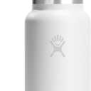 Hydro Flask Water Bottle - Insulated Stainless Steel - Wide Mouth Flex Chug Lid, Non Spill, Leakproof in 32 Oz Tonal White