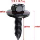 OAUTOO 15PCS M8-1.25 x 30mm Metric Hex Head Sems Bolts for GM 11501188