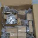 Rierdge 1-3/ 4" Hidden Hinge Stainless Steel 180 Degree Invisible Cross Hinges for Kitchen Cabinet Door Frameless Concealed Hinge with Screws, 4pcs