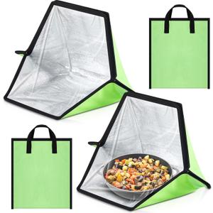 2 Pack Portable Foldable Solar Oven & Solar Cooker | Mini Camp Stove with Sun-powered Heating | Outdoor Cookware for Food Reheating & Compost Acceleration
